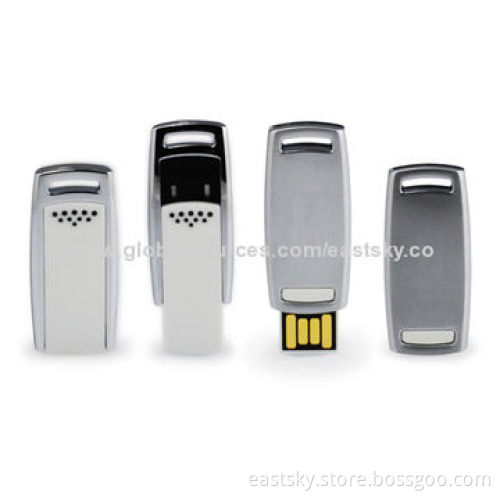 Swivel Mini USB Flash Drive, Stainless Steel with High-quality UDP, 64MB to 32GB Memory Capacities